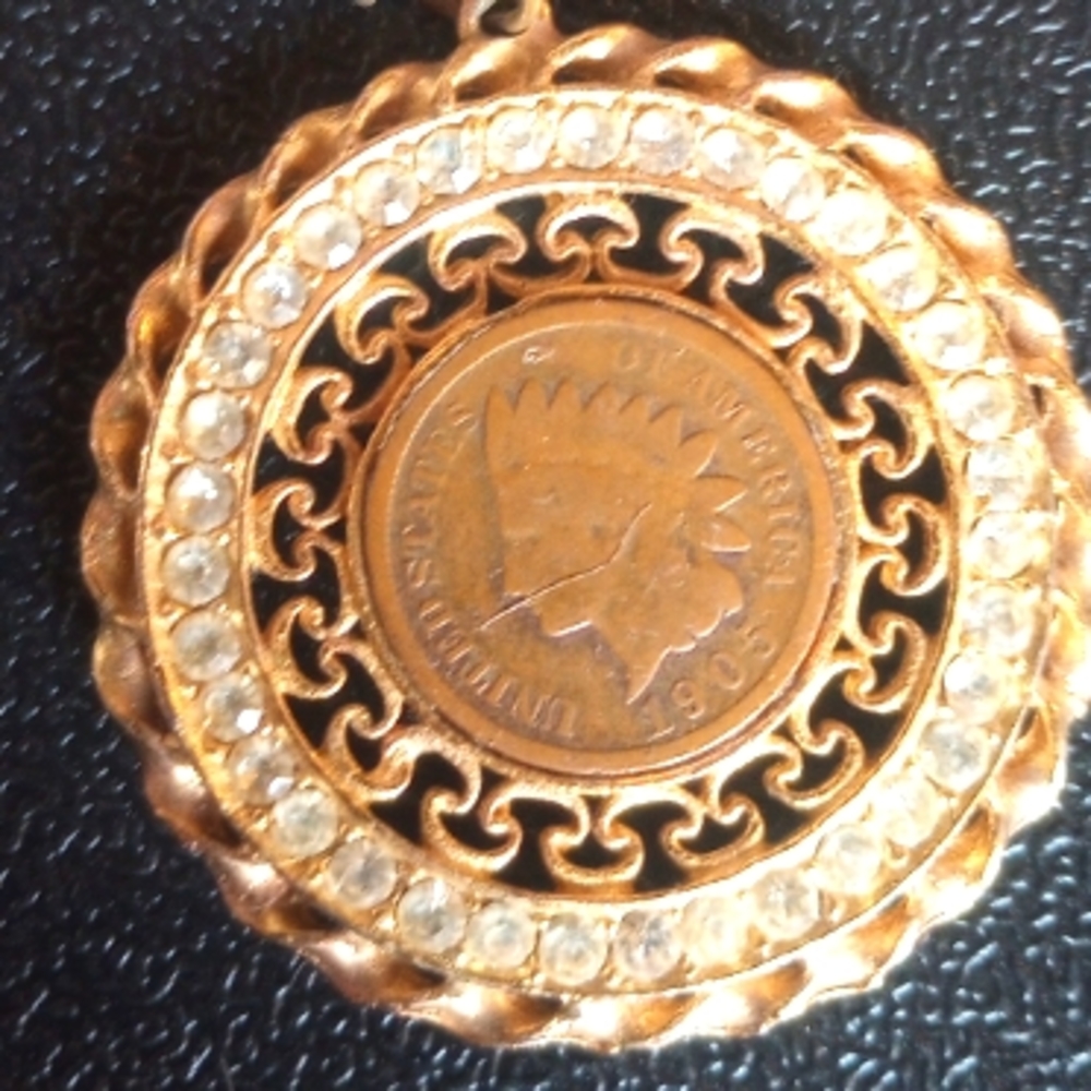 Indian Head Penny Commemeritive Coin Pendant 1972